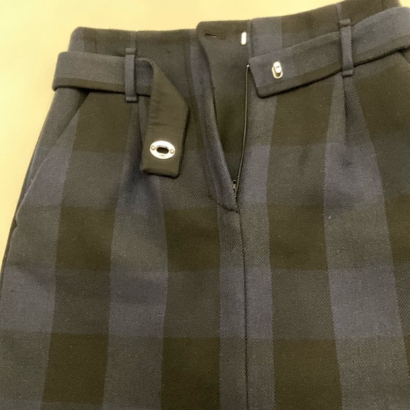 NWT Maje Blue Checkered Mini Skirt NWOT Size 36 - Picture 8 of 10